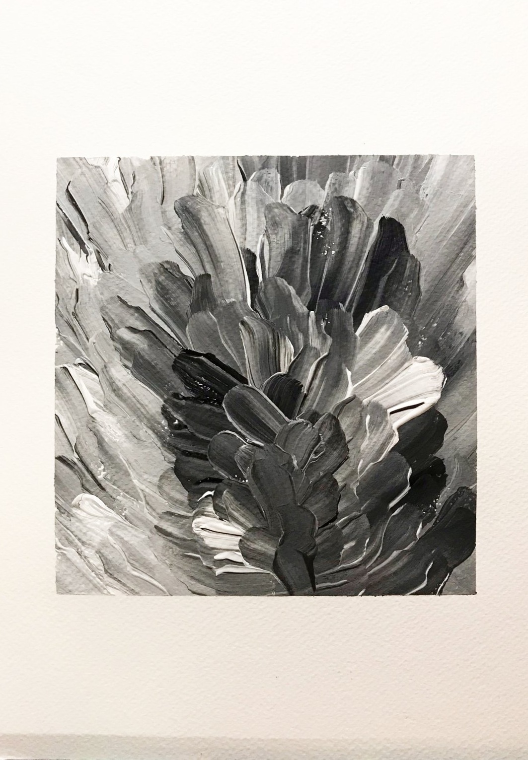 Amorf release - acrylic on aquarelle paper, 15x15 cm
