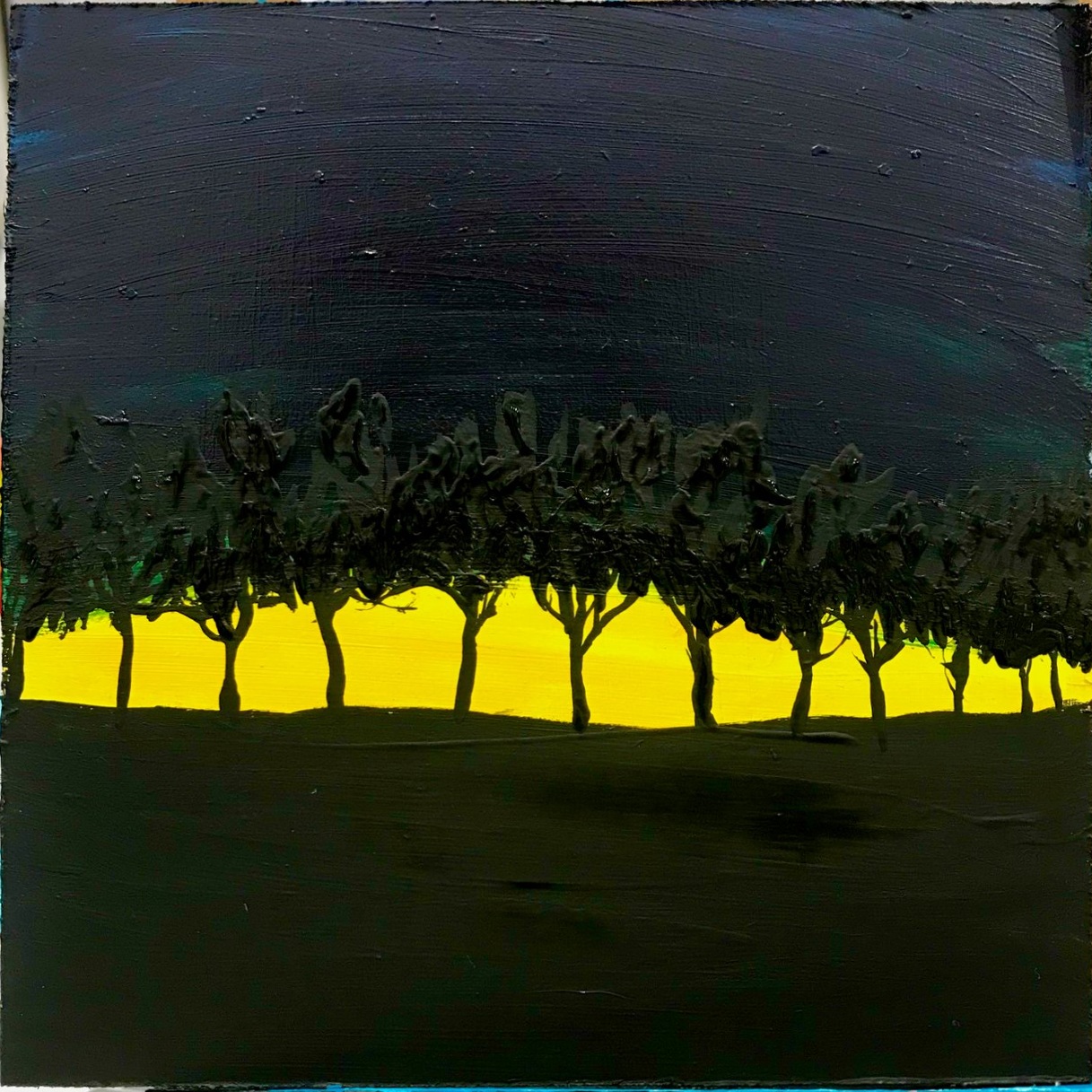 On the road - cc 15x15 cm - acrylic on fiberboard