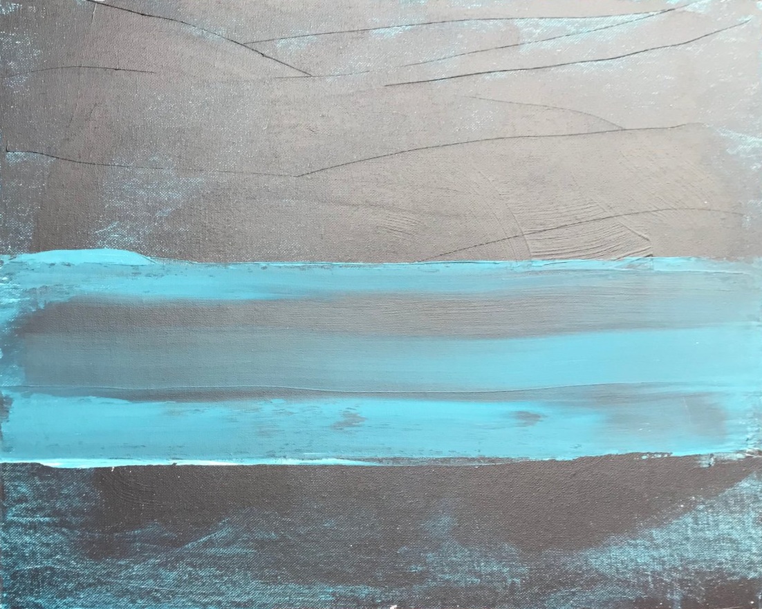 Go to the river and leave your bad behind! - 40x50 cm acrylic on canvas board
