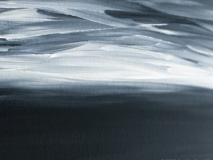 Monochrome Dawn 30x40 cm acrylic on canvas board