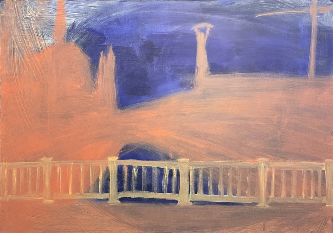 On the move - 70x100 cm, mixed technique on canvas