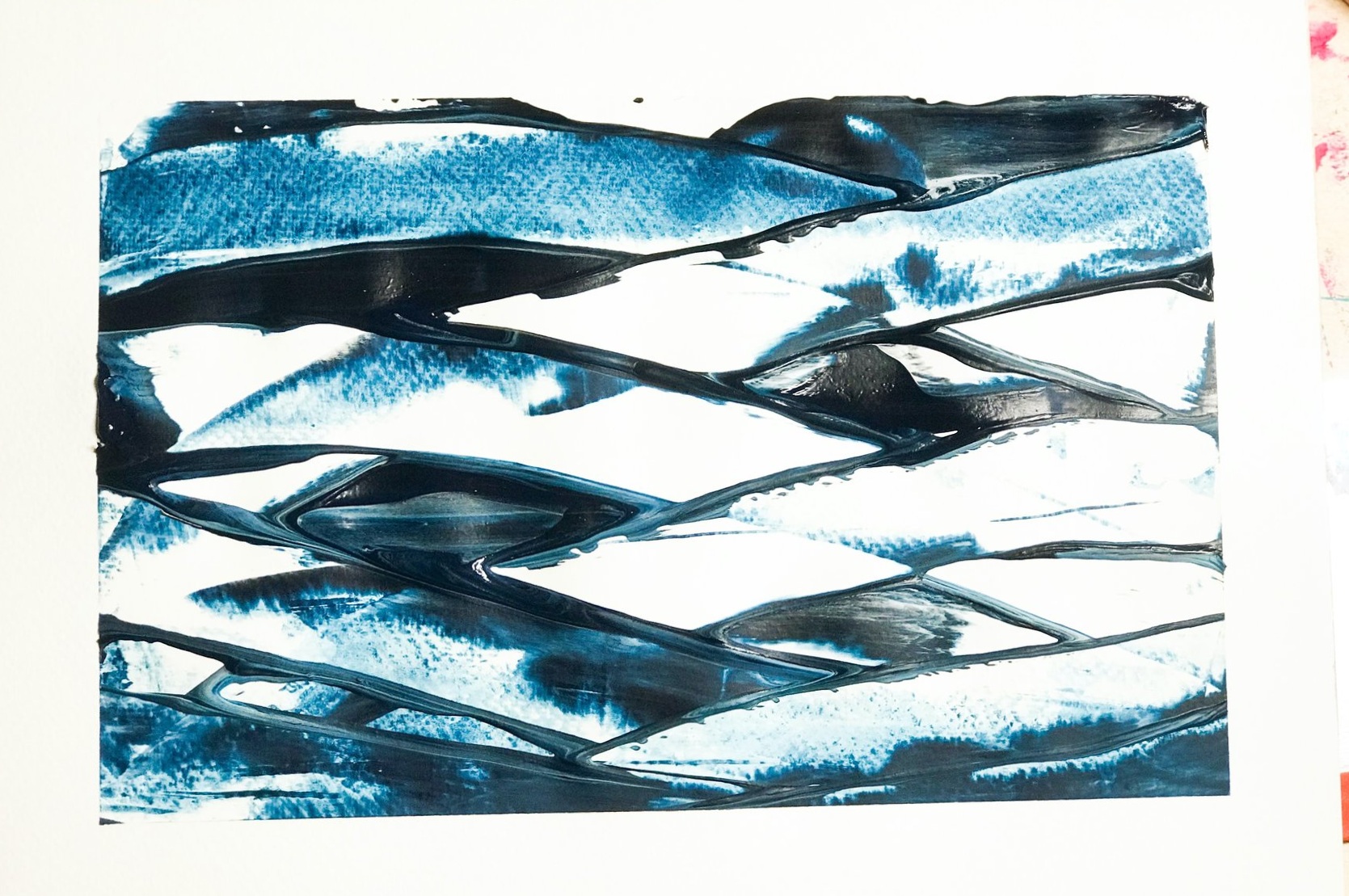 Dunes and crates - acrylic on aquarelle paper