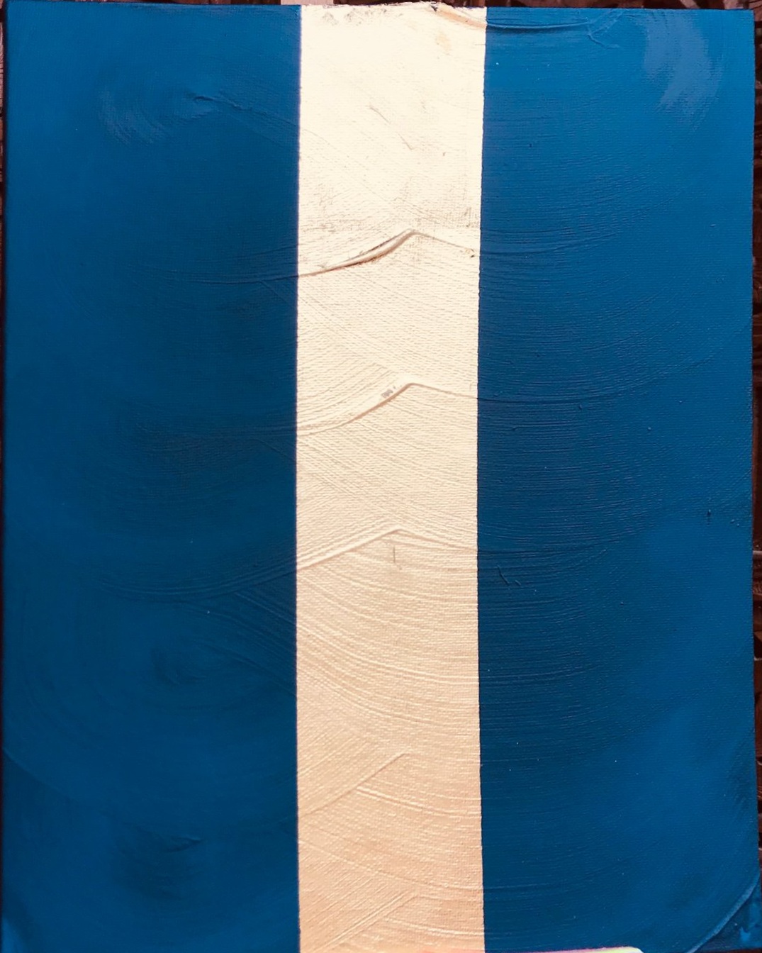 Fuji e/Conscious path - 24x30 cm acrylic with 23,75 carat gold on canvas board
