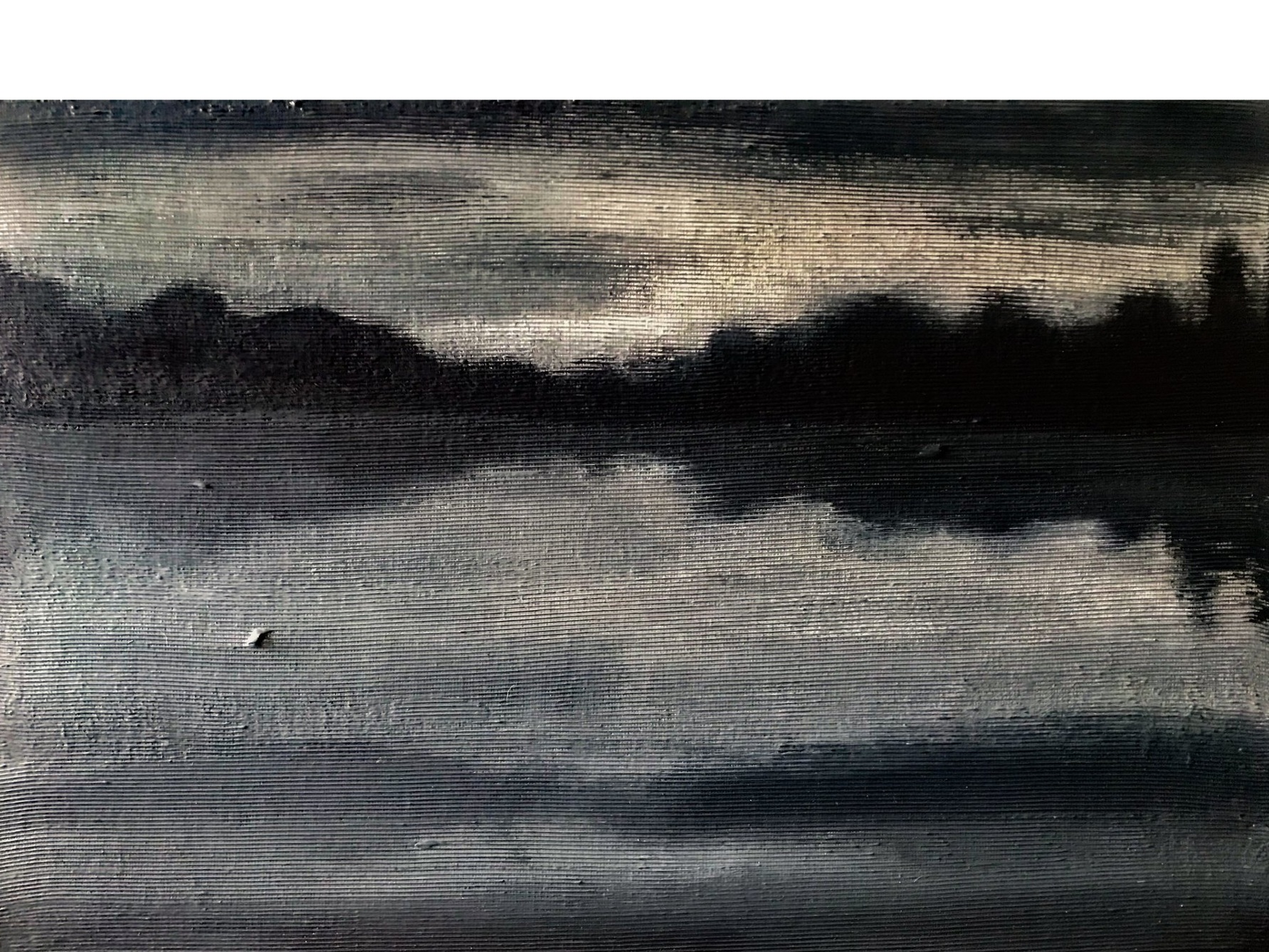 MONOCHROME Summer Dawn - acrylic on canvas board 30x40 cm