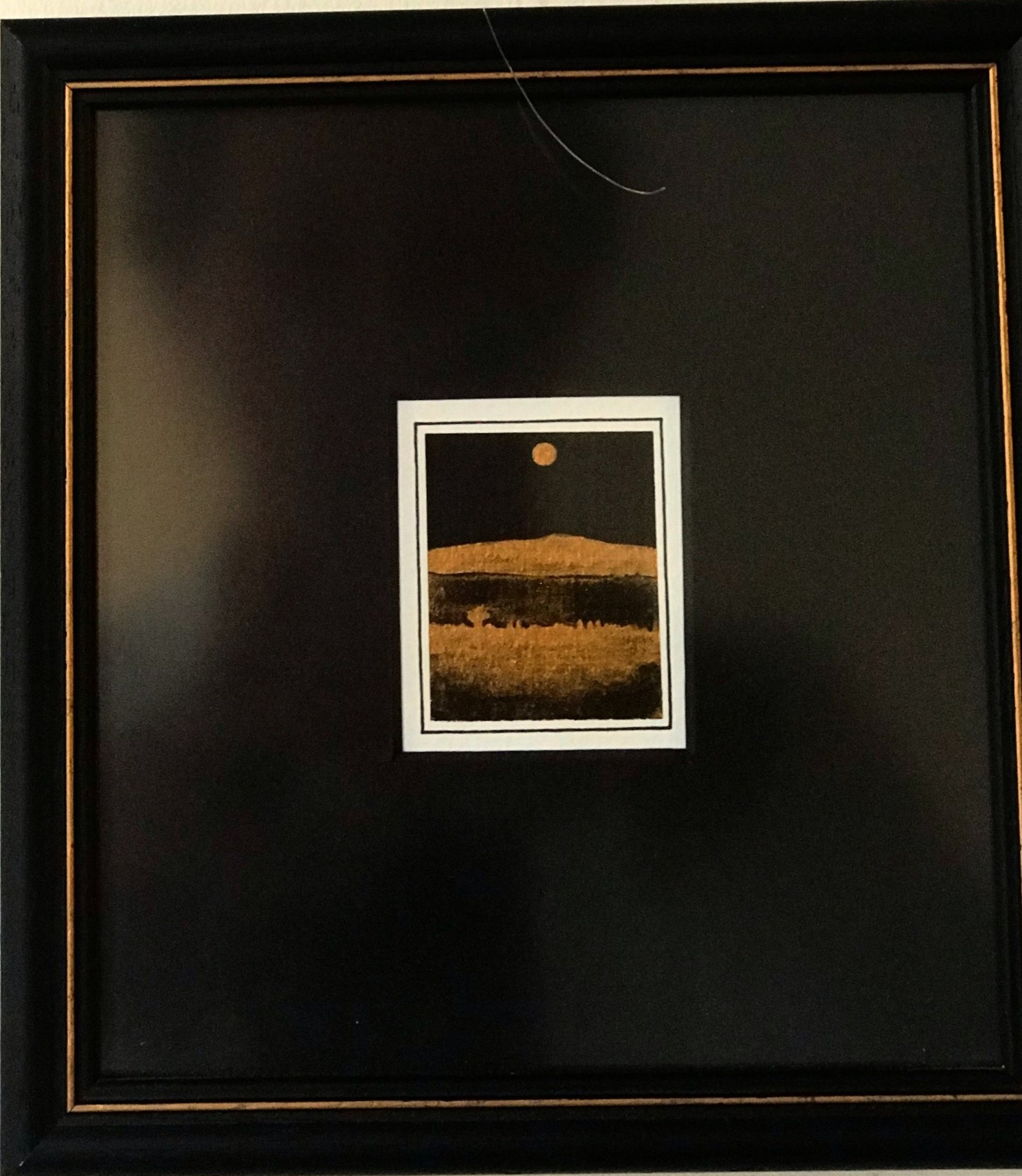 Lake Balaton to me - gold and black, framed, 2020