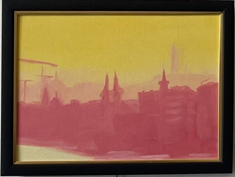 My Budapest- spring '25 - oil on canvasboard, framed