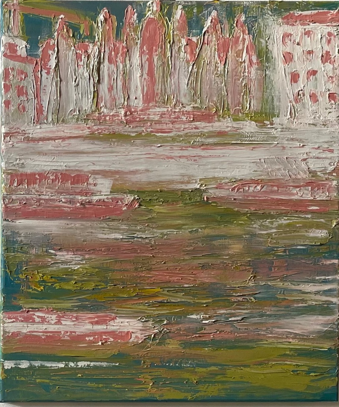 My Budapest - Batthyány square, Monet palette - '25 - oil on canvas